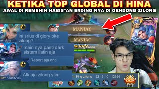 Download lagu KETIKA TOP GLOBAL ZILONG DI HINA DI RANK GLORY, Langsung maniac berkali-kali endingnya.. | MLBB mp3