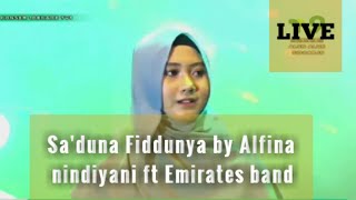 Download lagu Sa'duna Fiddunya || Alfina Nindiyani ft Emirates band || Alun - alun Sidoarjo 2020 mp3