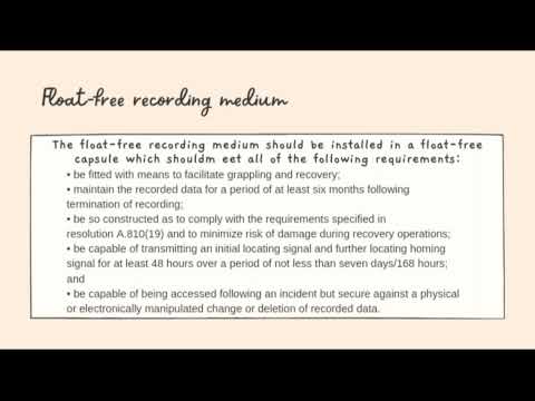 Function, Description and Function Requirements of VDR