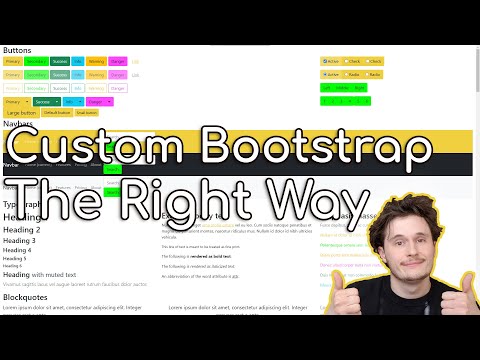 Bootstrap Theme and Color Customization - The Right & Easy Way