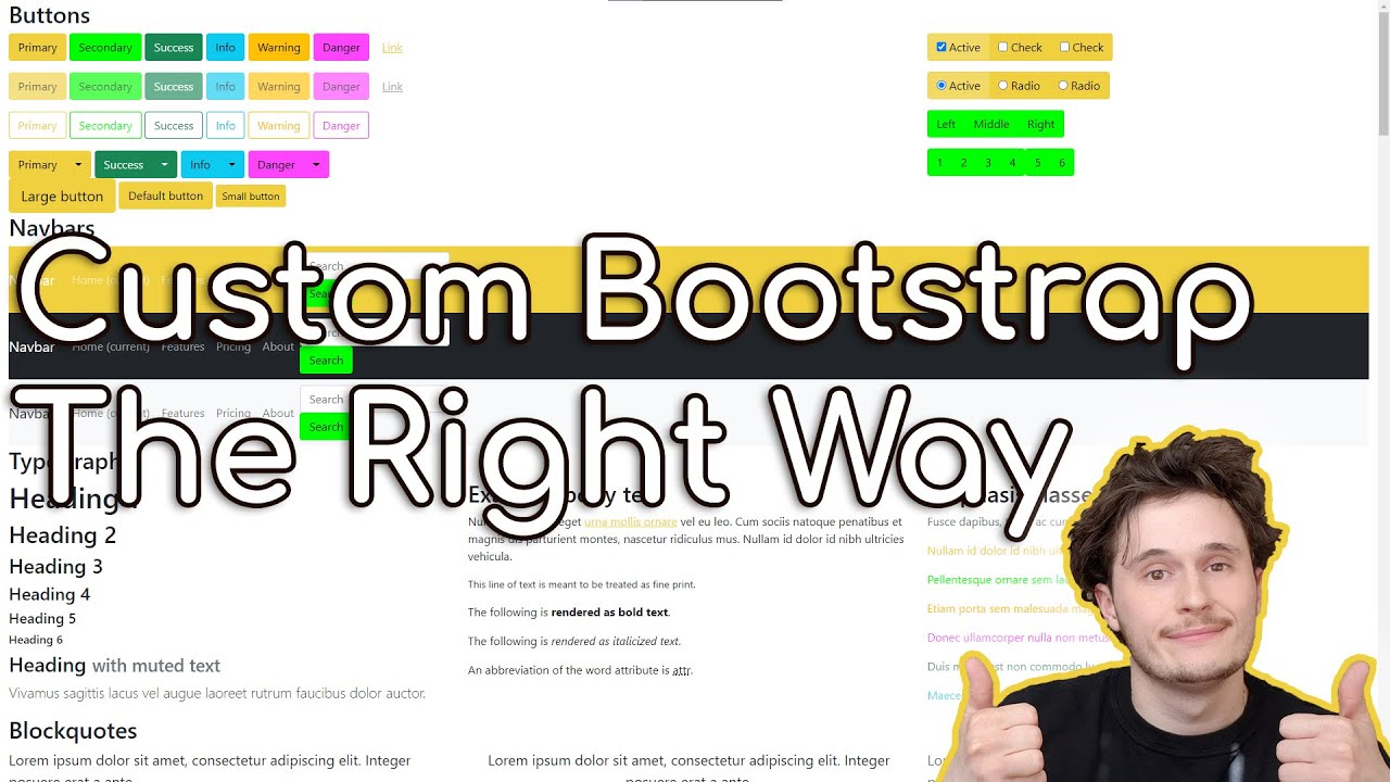 Bootstrap Theme and Color Customization - The Right & Easy Way
