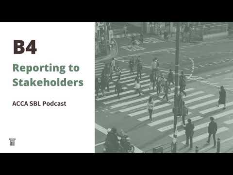 Reporting to stakeholders ACCA SBL exam