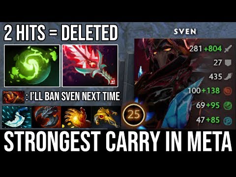 Absolutely the Strongest Carry in Meta - Insane Damage Sven 2 Hits Delete Ember 100% Crit Bloodthorn