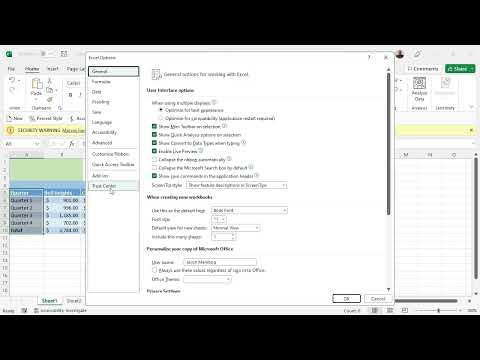 Enable Macros in a Workbook - Excel 365 Apps Expert tutorial