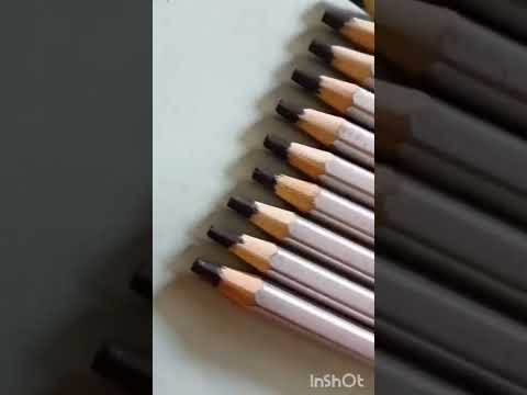 12B Art line sketch pencil_ 10 pencils #review #shorts #art lover