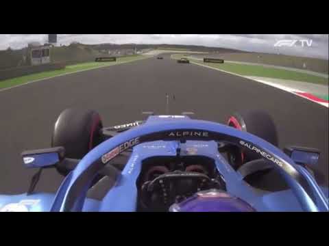 Fernando Alonso sticks his middle finger up at Valtteri Bottas... | F1 Turkey 2021