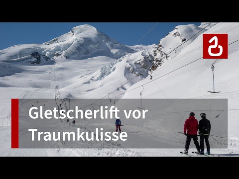 «Feechatz» Schlepplift Längfluh - Panoramaplatz in Saas-Fee | Langer Von-Roll-Gletscherlift