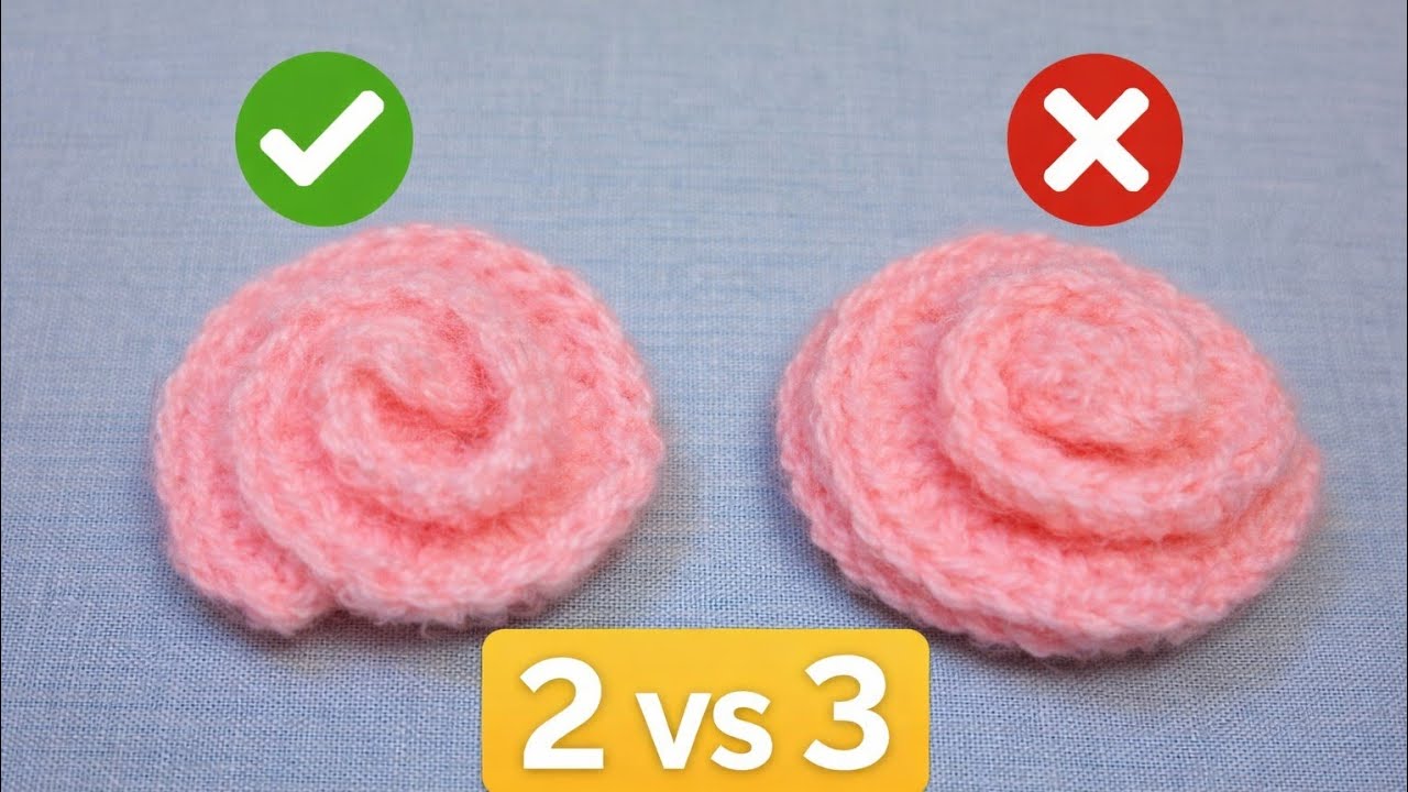 الفرق بين 2 و3 أعمدة فالكروشي 😳🌸 النتيجة غادي تفاجئك!