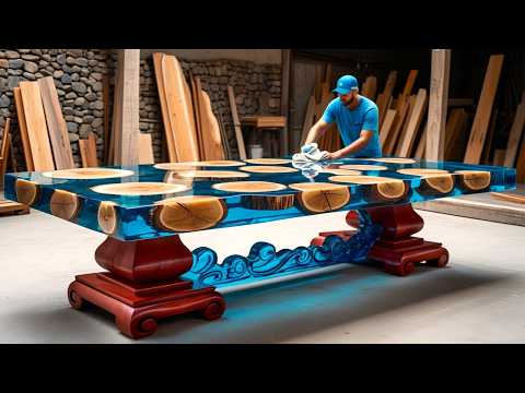Turning Wood Into Art: Creating a Unique Epoxy River Table With Incredibly Glamorous Beauty