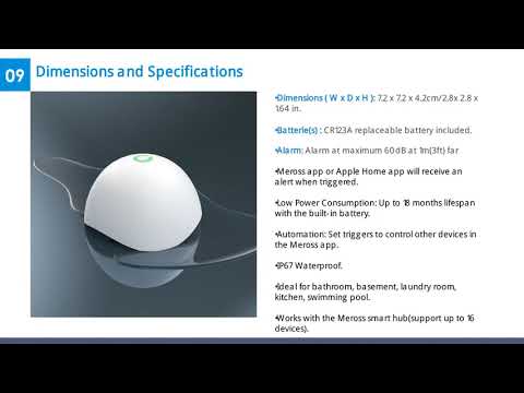 Meross Smart Water Leak Sensor Kit MS400HHK Presentation #meross