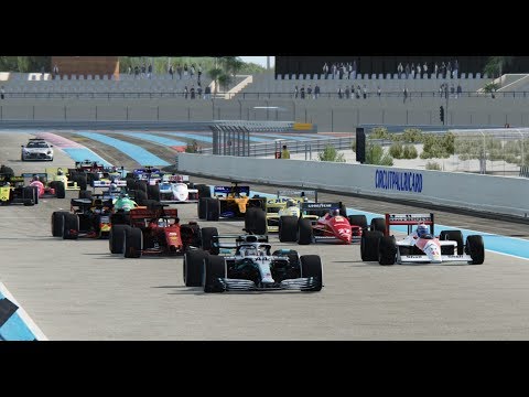 All F1 2019 Cars vs All F1 1988 Cars - Paul Ricard
