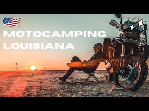 Amazing Free Camping on the Beach in Louisiana | Solo Moto Adventure - EP. 214