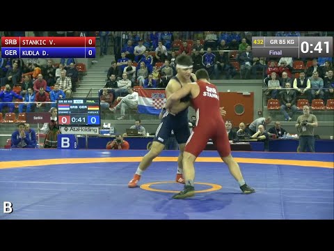 GOLD GR - 85 kg: Denis KUDLA (GER) df. Vladimir STANKIC (SRB) by FALL, 8-0