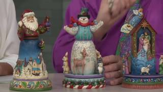 Jim Shore Choice of Heartwood Creek Figurine with Spinning Scenes on QVC