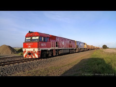 3MA5 Pacific National Container Train With NR75 "The Ghan" (5/10/2021) - PoathTV Australian Railways