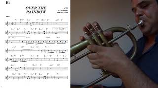 Somewhere Over the Rainbow - trumpet cover (slow theme tutorial)
