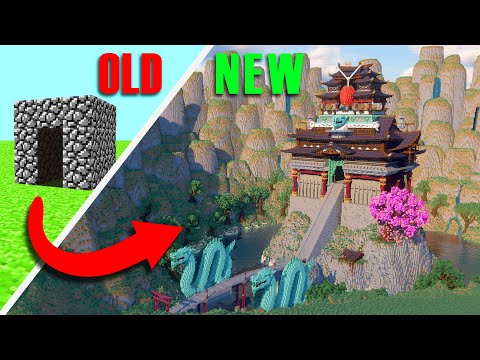 TrixyBlox - Upgrading A House Through EVERY Update In Minecraft Into An EPIC Japanese Castle!