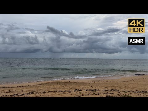 [ASMR] Sunset Beach Ambience – Calming Sea Sounds [4K HDR]