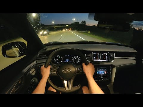 2022 Infiniti QX55 - POV Night Drive (Binaural Audio)