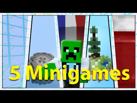 CREEPER ATTACK!! 5 Insane Minigames on Mushroom Island!!