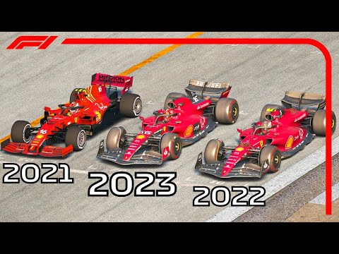 Ferrari F1 2023 SF-23 vs Ferrari F1 2022 vs Ferrari F1 2021 - Monza Circuit
