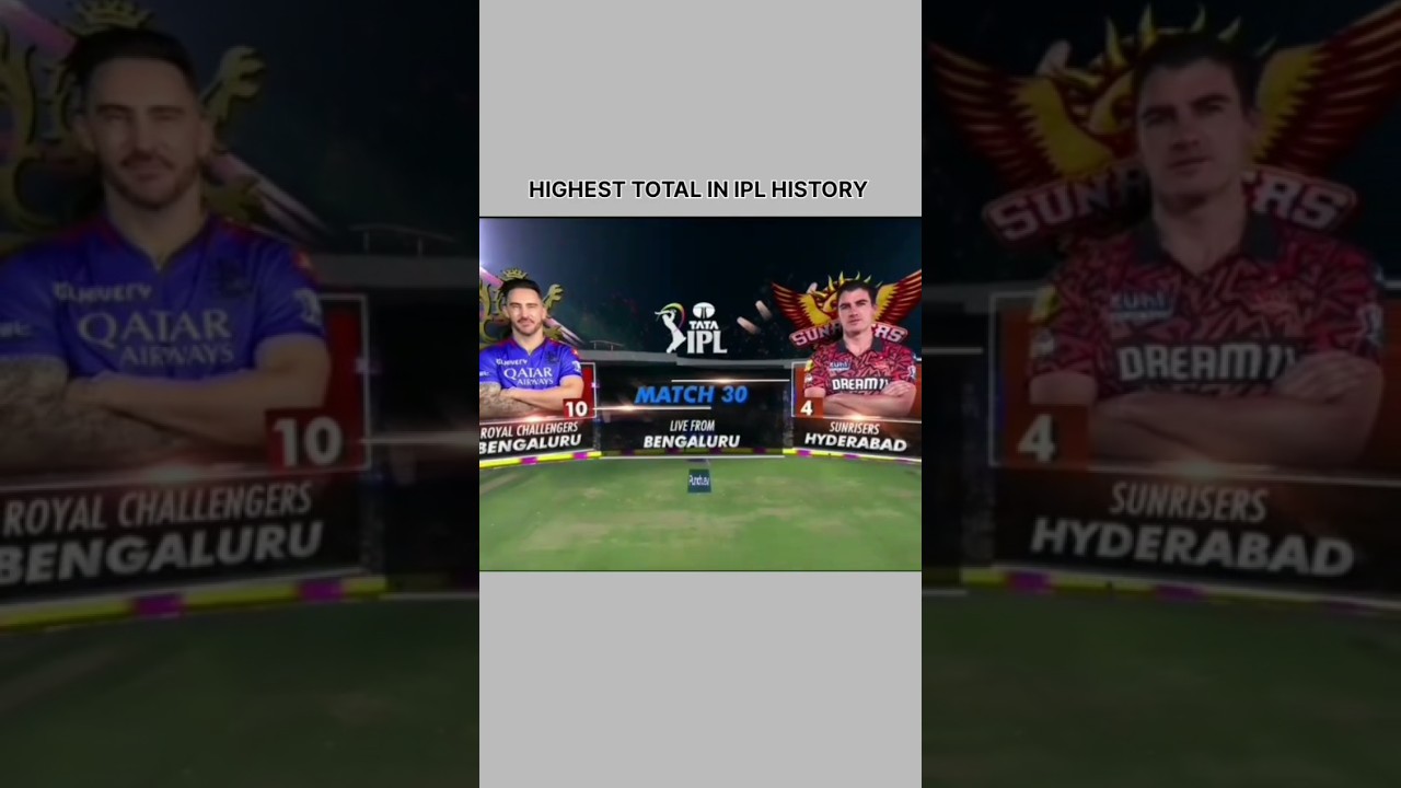 Higest total in IPL History | RCB vs SRH Full Highlights