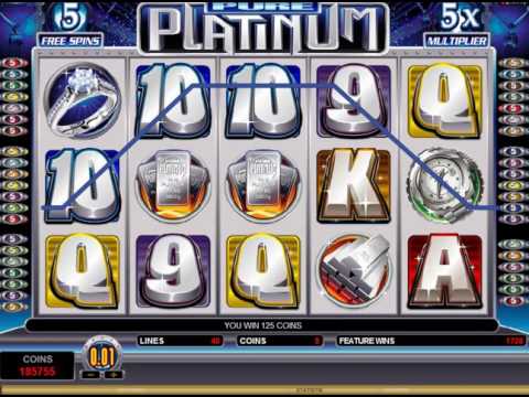 Pure Platinum Slot (Microgaming) - 10 Freespins with 5x Multipler - Big Win