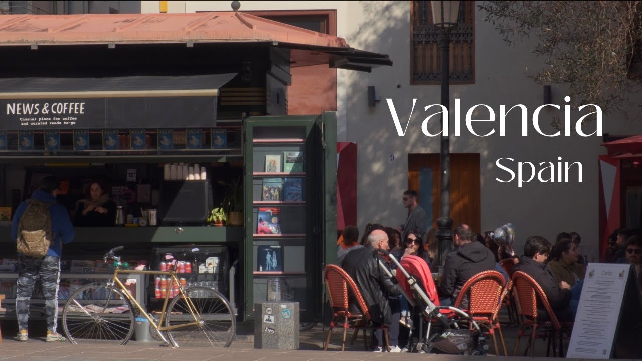 Lively Streets of Valencia, Spain (4K) in February