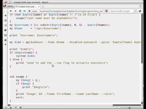 Beginner Perl Maven tutorial: 13.1 - Create Linux user account