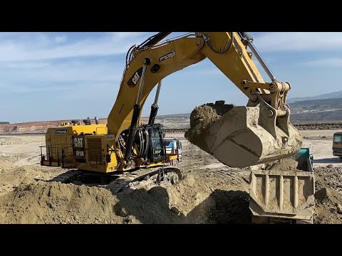 Caterpillar 6015B Excavator Loading Trucks With Two Passes - Sotiriadis Mining Works