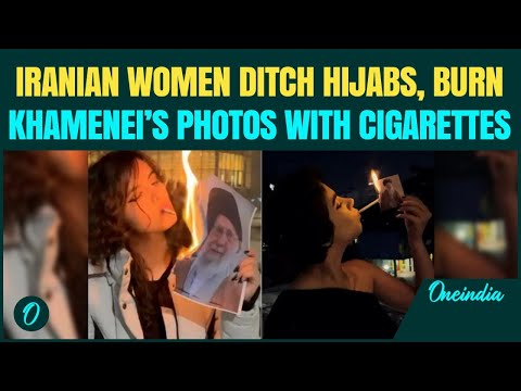 Iran BREAKING: Iranian Women, WITHOUT HIJAB, Burn Khamenei’s Photos With Cigarettes | Iran Protests