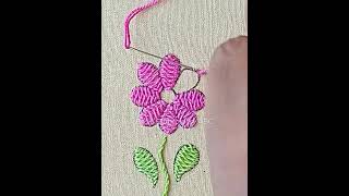 basic botanicals flower design hand embroidery tutorial for beginners 01#embroidery