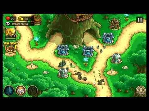 Kingdom rush Origins. Walkthrough. lvl 4 hard (veteran), All 3 mode. Gameplay