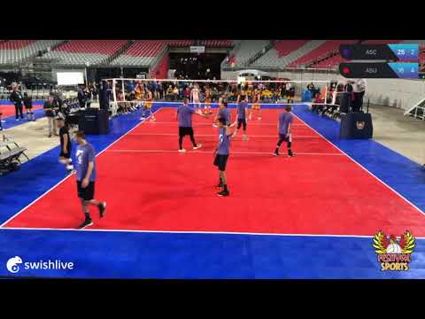 Ascension Outside Hitter Zach Robinson with a big kill VLA Volleyball League Of America