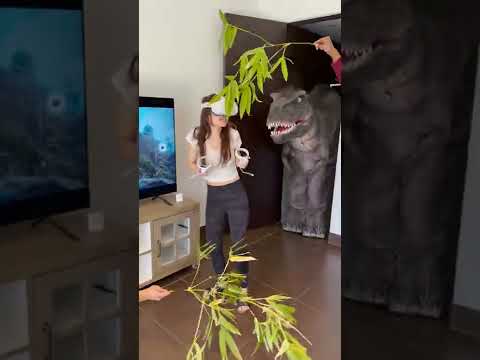 This VR game becomes a prank! #shorts