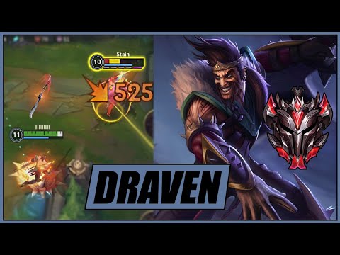 WILD RIFT DRAVEN INSANE PERFECT 1v9 GAMEPLAY (BUILD & RUNES)