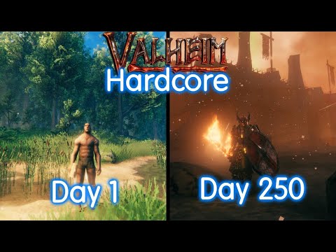 I spent 250 days in Valheim Hardcore, this is what happened (Full Movie)