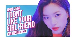Weki Meki - I Don't Like Your Girlfriend Line Distribution (Color Coded)