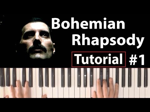 Como tocar "Bohemian Rhapsody"(Queen) - Parte 1/4 - Piano tutorial, partitura y Mp3