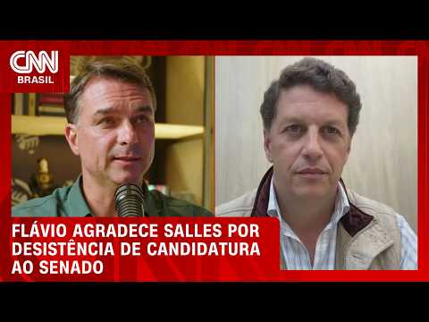 Flávio liga para Salles após desistência, mas não discute futuro de Zema | BASTIDORES CNN