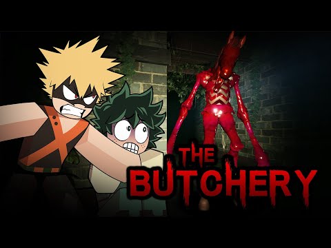 MHA Voice Actors Play Roblox THE BUTCHERY