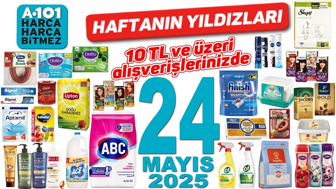 A101 24 MAYIS 2025 | TEMİZLİK GIDA İNDİRİMLERİ BU HAFTA | A101 İNDİRİMLERİ |A101 HAFTANIN YILDIZLARI