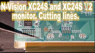 N-Vision XC24S and XC24S V2 monitor. Cutting lines.