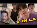 BTS V S Trip In Los Angeles VLOG REACTION
