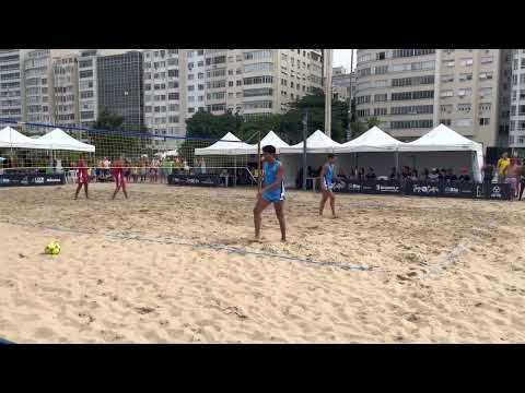 SEMIFINAL ALUCINANTE 1° SET BRISA E SANDREY X MICHEL E RAFAEL LONGO  - jogão de futevôlei