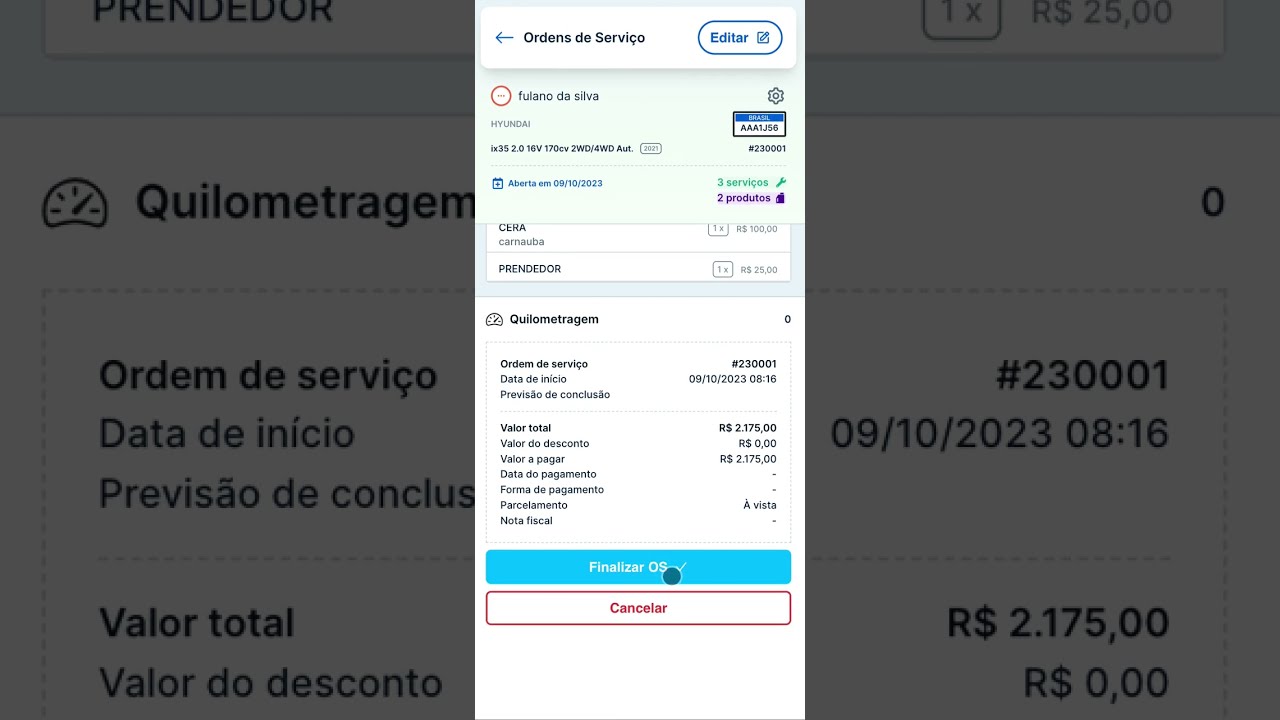 Finalizando OS