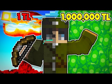 1TL VS 1,000,000TL GÜVENLİ EV KAPIŞMASI! - MİNECRAFT