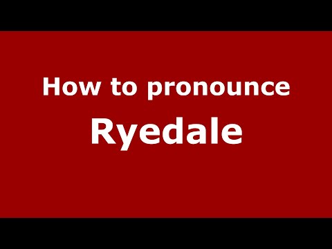 How to pronounce Ryedale (English/UK) - PronounceNames.com