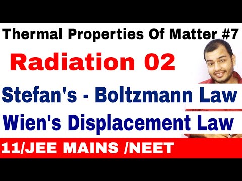 Thermal Properties Of Matter 07 | Heat Transfer : Radiation 02 | Wiens Law n Stefan's- Boltzmann Law