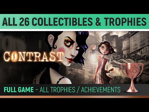 Contrast - All 26 Collectibles & All Trophies / Achievements 🏆 Full 100% Guide